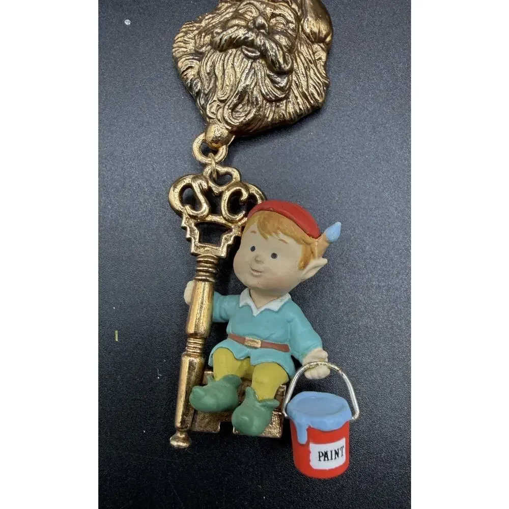 Enesco Santa's Key Man Ornament 2 Year Production No Box Rare -LO17